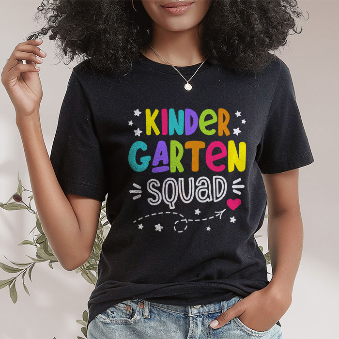 Welcome Back To School Kindergarten Squad Teacher Student Gift T-Shirt