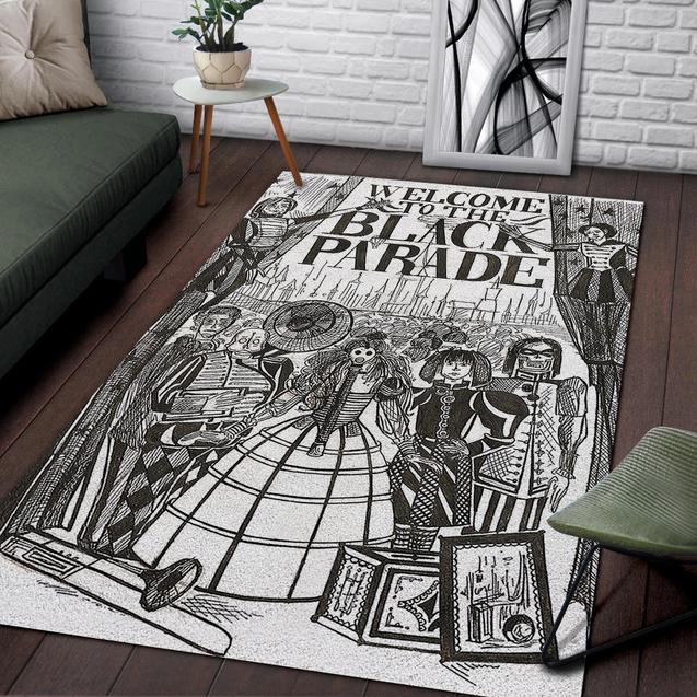 Welcome To The Black Parade Area Rectangle Rug