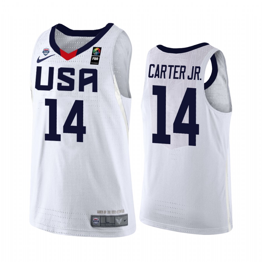 Wendell Carter Jr. USA #14 White 2016 U17 World Championship Gold Winner Jersey