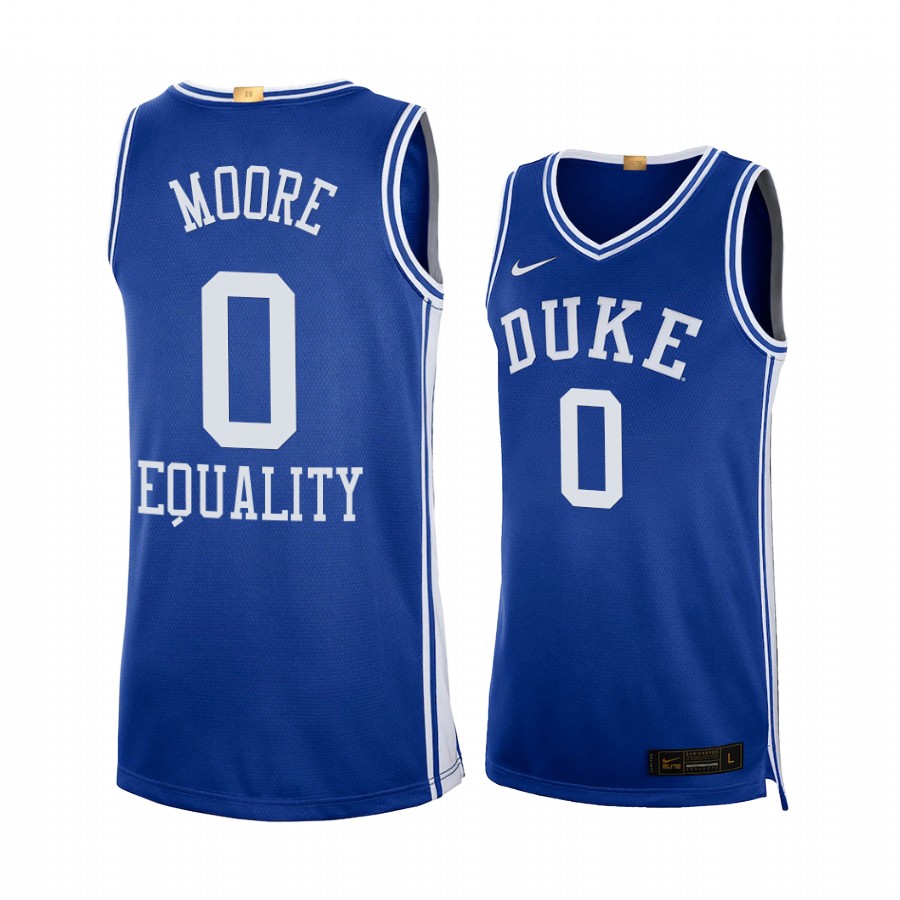 Wendell Moore Duke Blue Devils Blue Equality Social Justice Limited 2020-21 Jersey