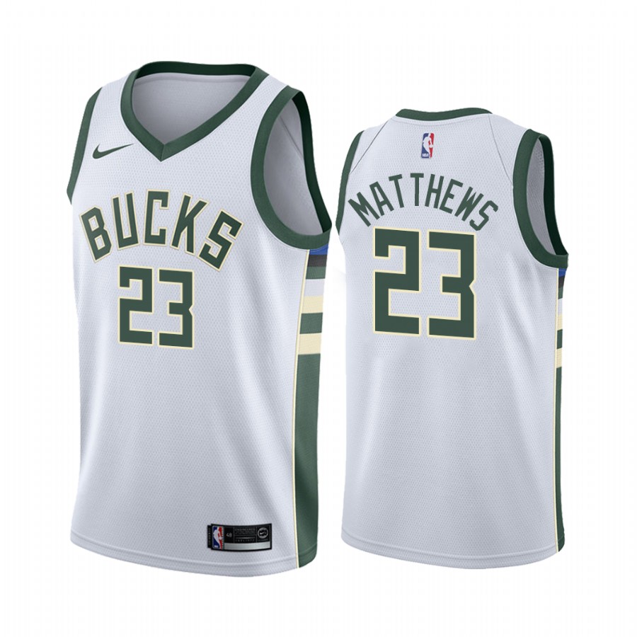 Wesley Matthews Milwaukee Bucks Association Edition White #23 Jersey