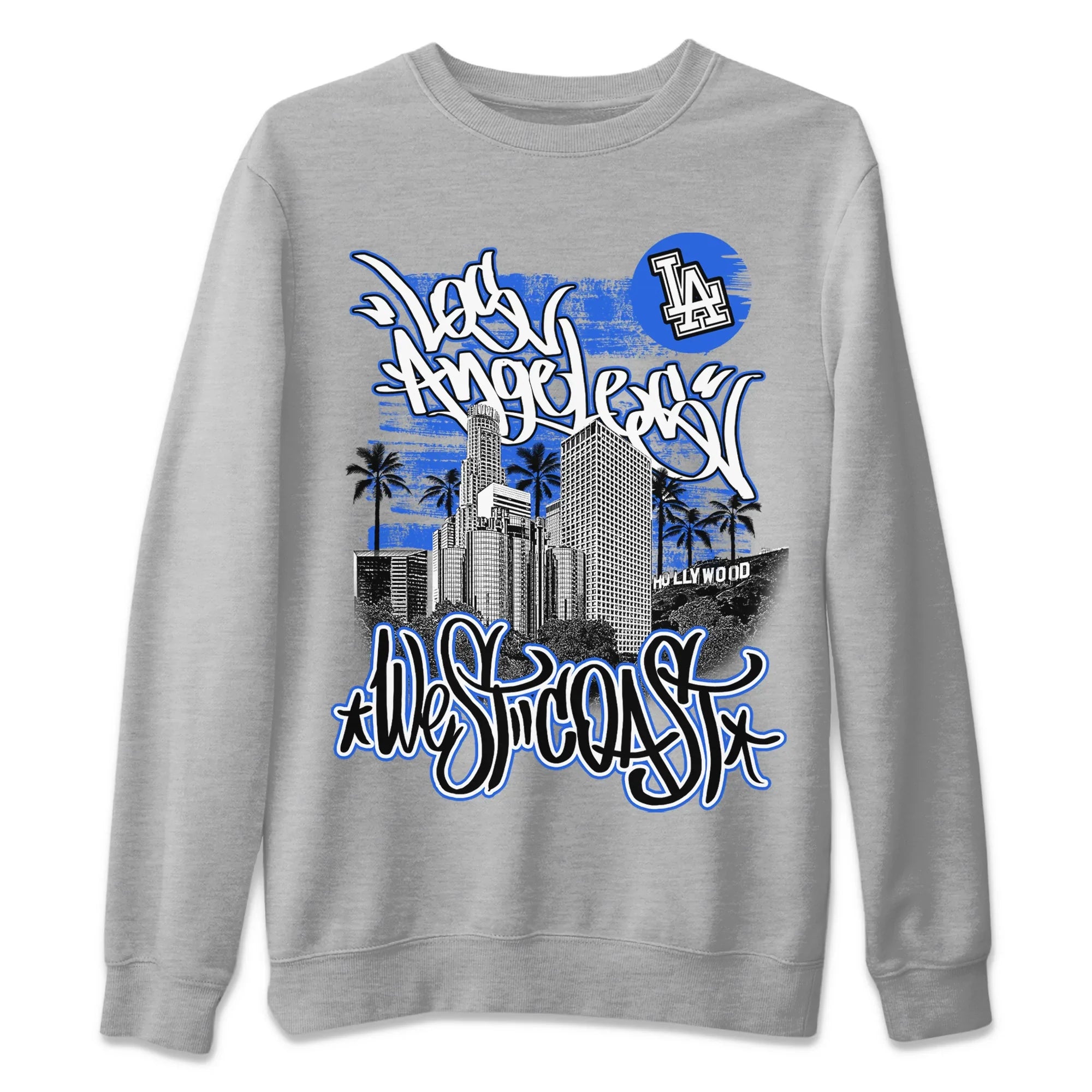 West Coast Unisex Sweater – Air Jordan 1 True Blue, Sneakers Matching Sweater