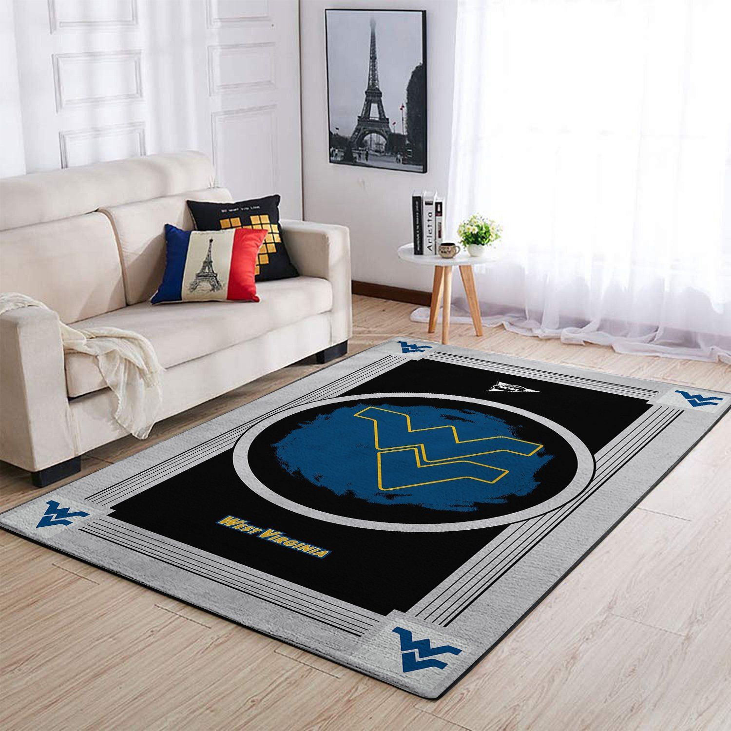West Virginia Mountaineer Living Room Area Rectangle Rug