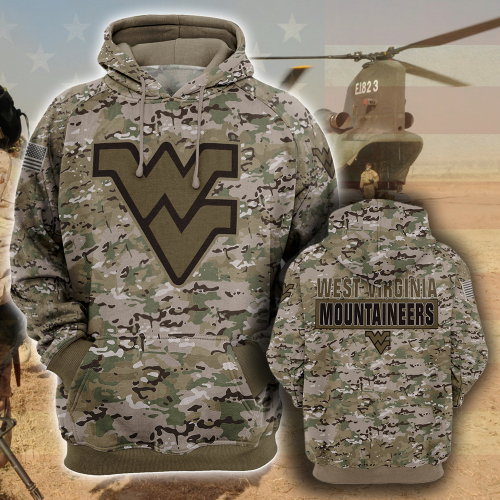 West Virginia Mountaineers 3D Hoodie Camo Style Gift For Fans