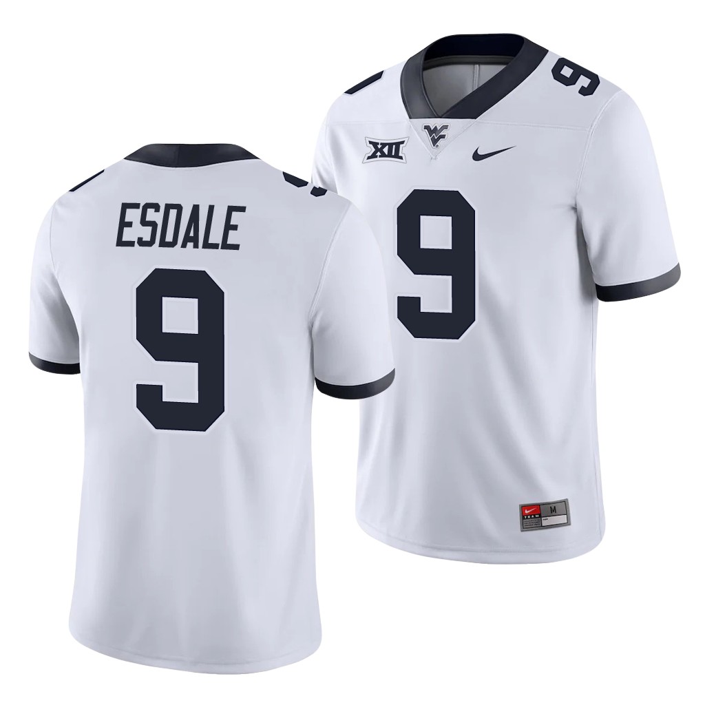 West Virginia Mountaineers Isaiah Esdale White Game Men's College Jersey