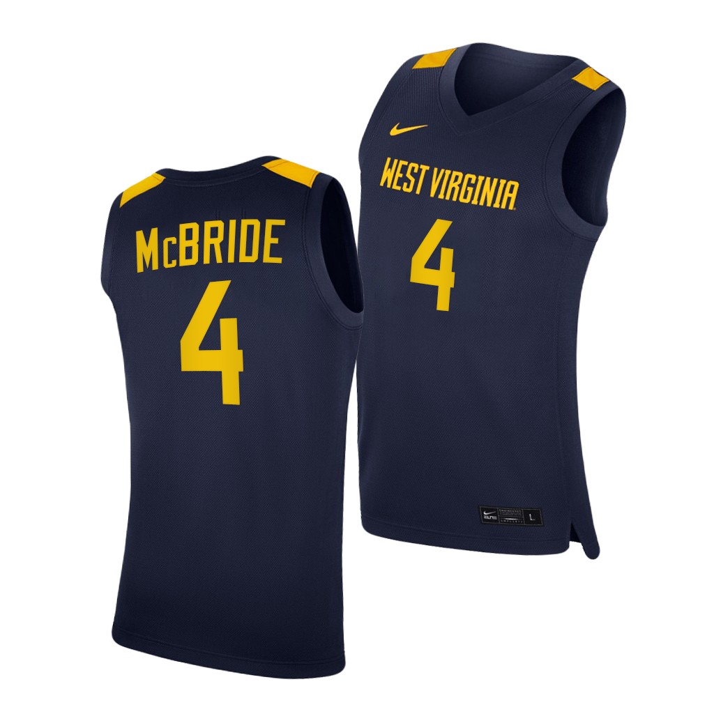 West Virginia Mountaineers Miles McBride Navy 2020-21 College Jersey Men