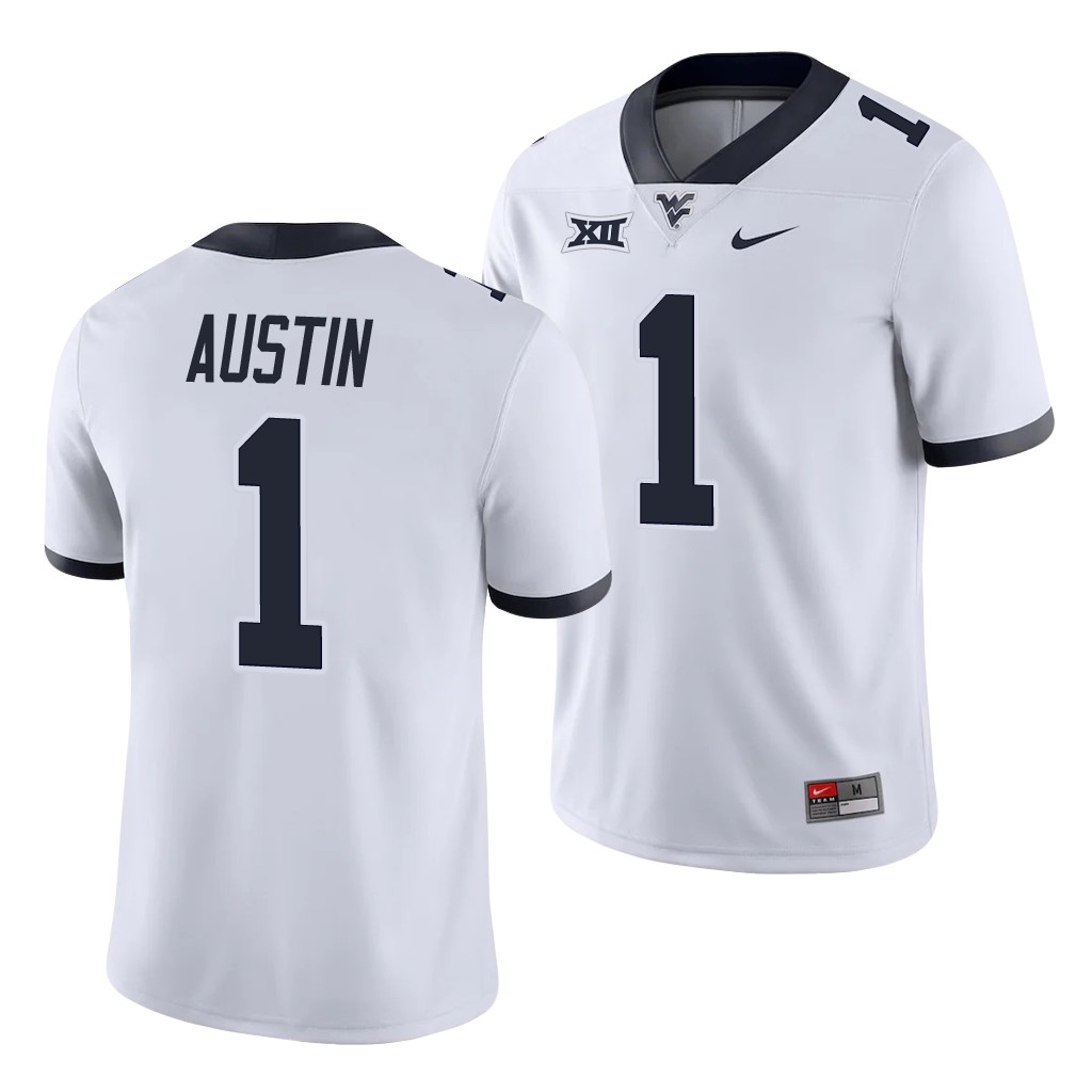 West Virginia Mountaineers Tavon Austin White Game Men's College Jersey
