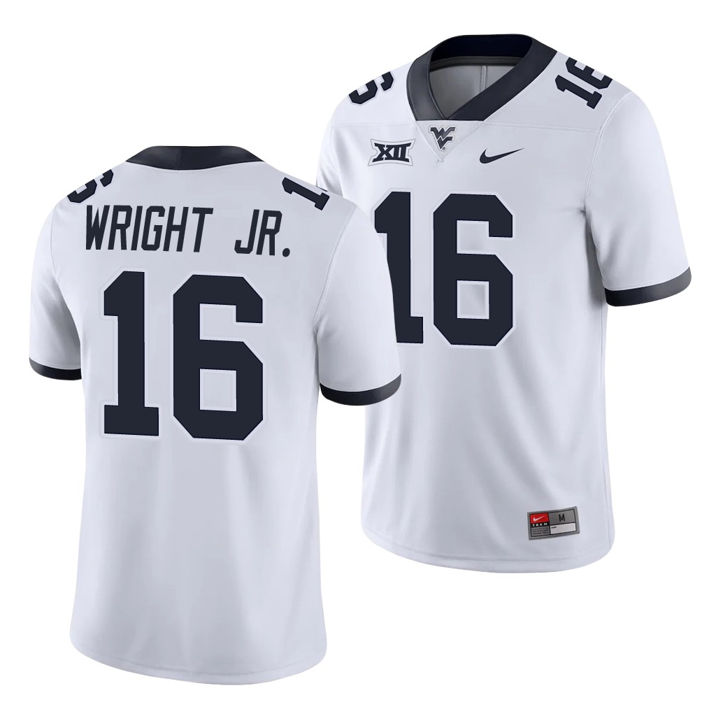 West Virginia Mountaineers Winston Wright Jr. White Game Men's College Jersey