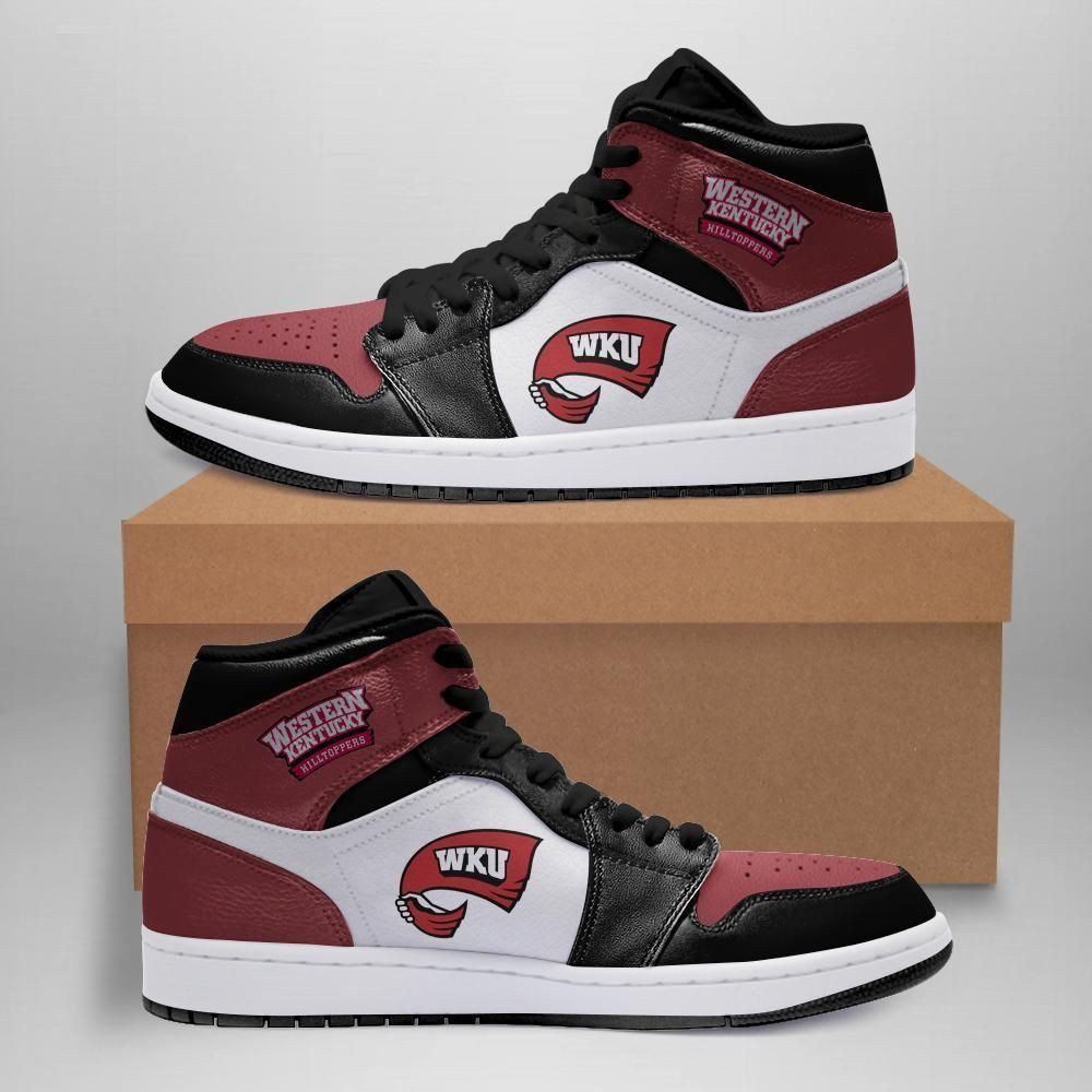Western Kentucky Hilltoppers NCAA Fashion The best Sneakers Basketball Shoes Leather High Top Air Jordan Sneaker, Air Jordan Hightop
