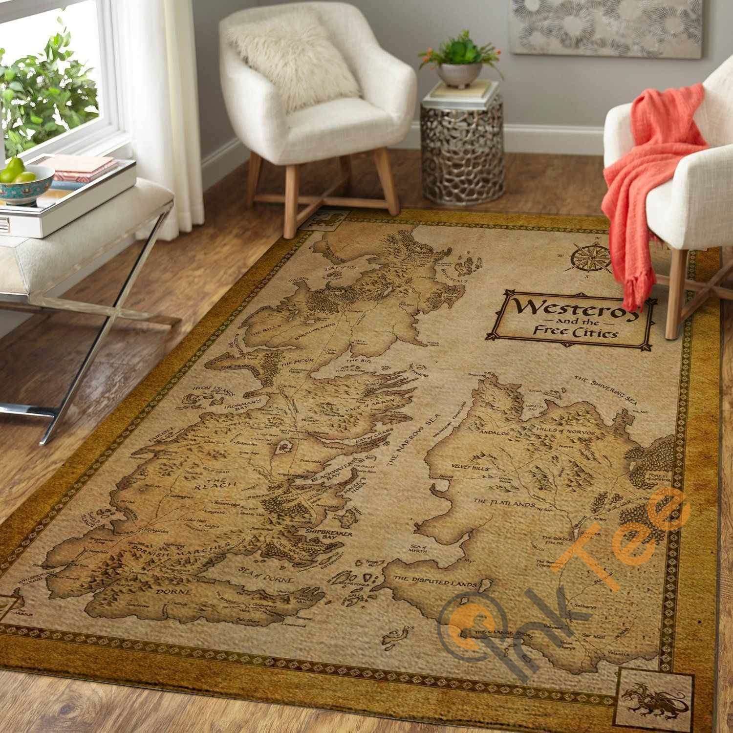 Westeros Map Area Rectangle Rug