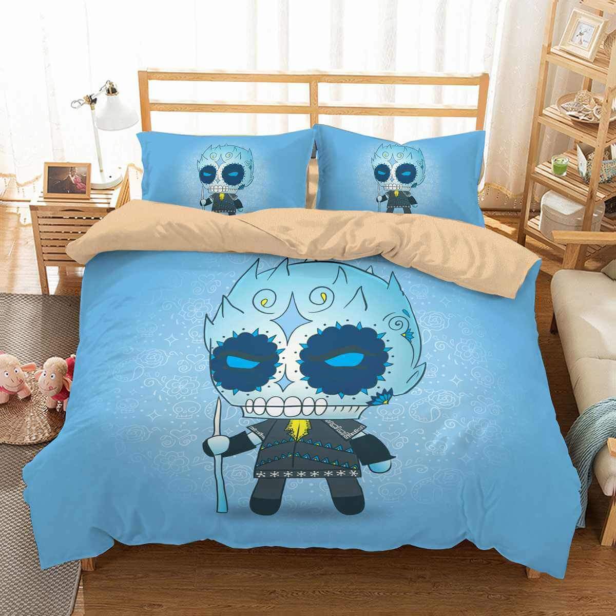 White Walker Minimalism 3D Customized Duvet Cover Bedding Set
