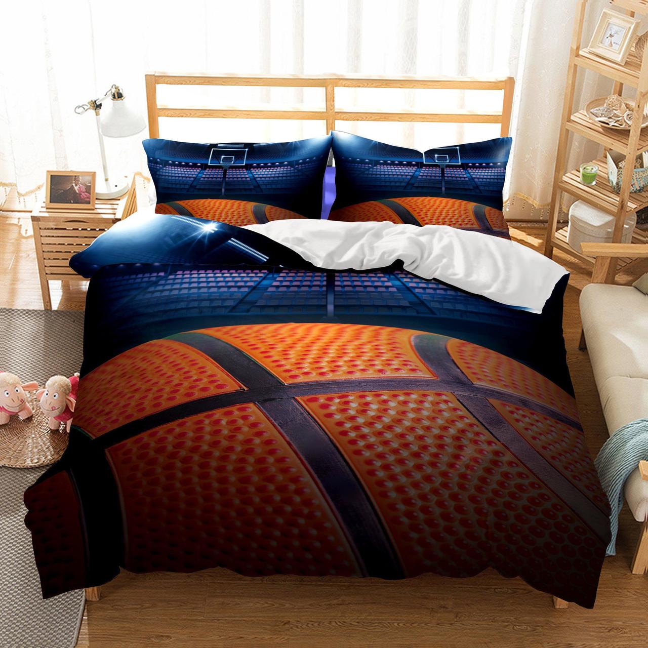 Wholesale 3D Basketball Realistic Printed Duvet Cover Bedding Set