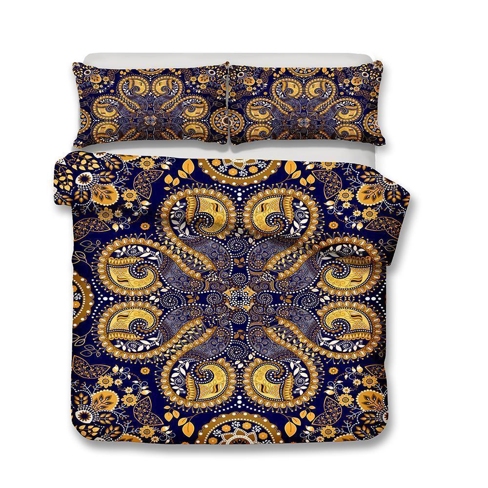 Wholesale New Design Print Bohemia Green Theme Bohemian Boho 3D Customized Duvet Cover Bedding Set