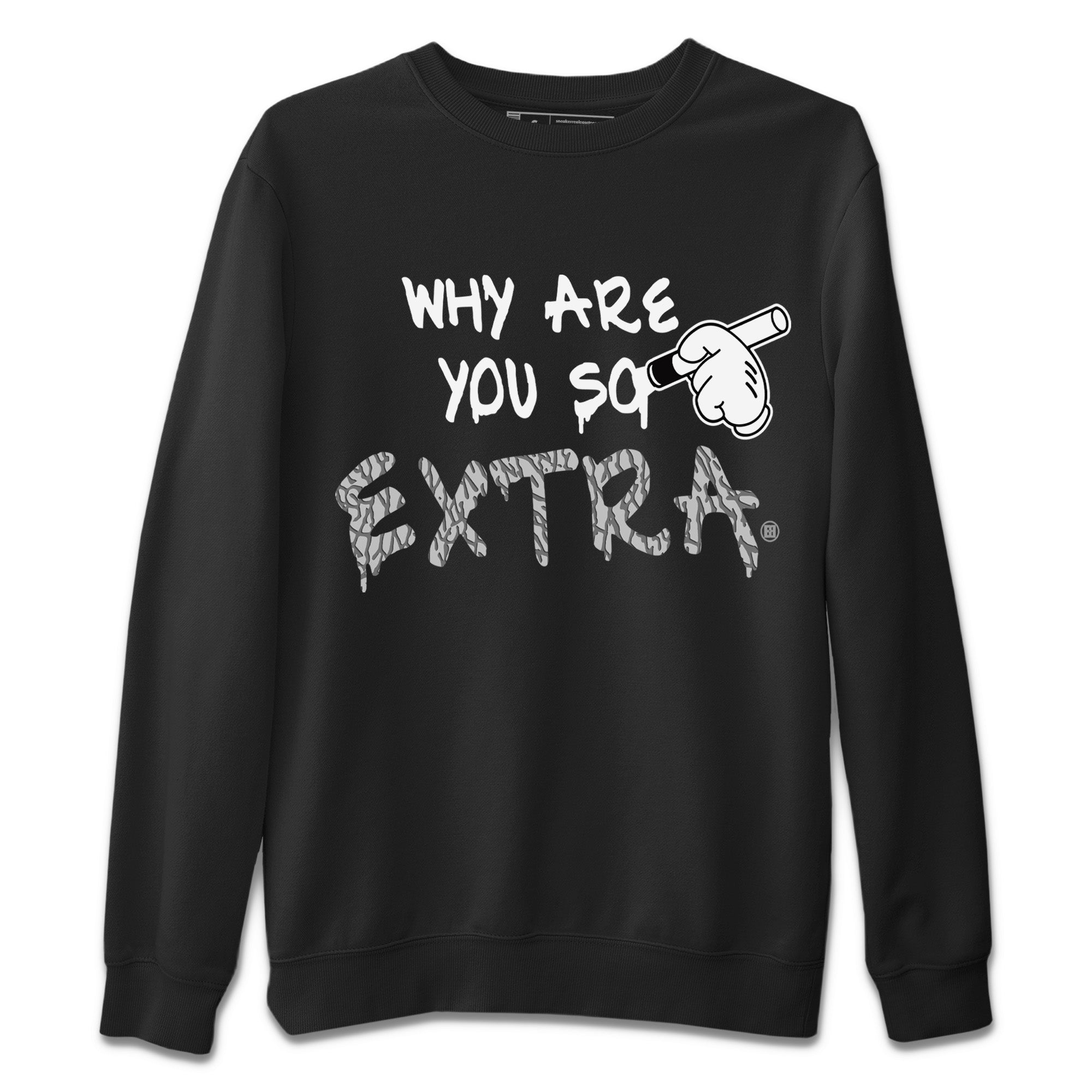 Why Are You So Extra Unisex Sweater – Air Jordan 1 White Cement, Sneakers Matching Sweater