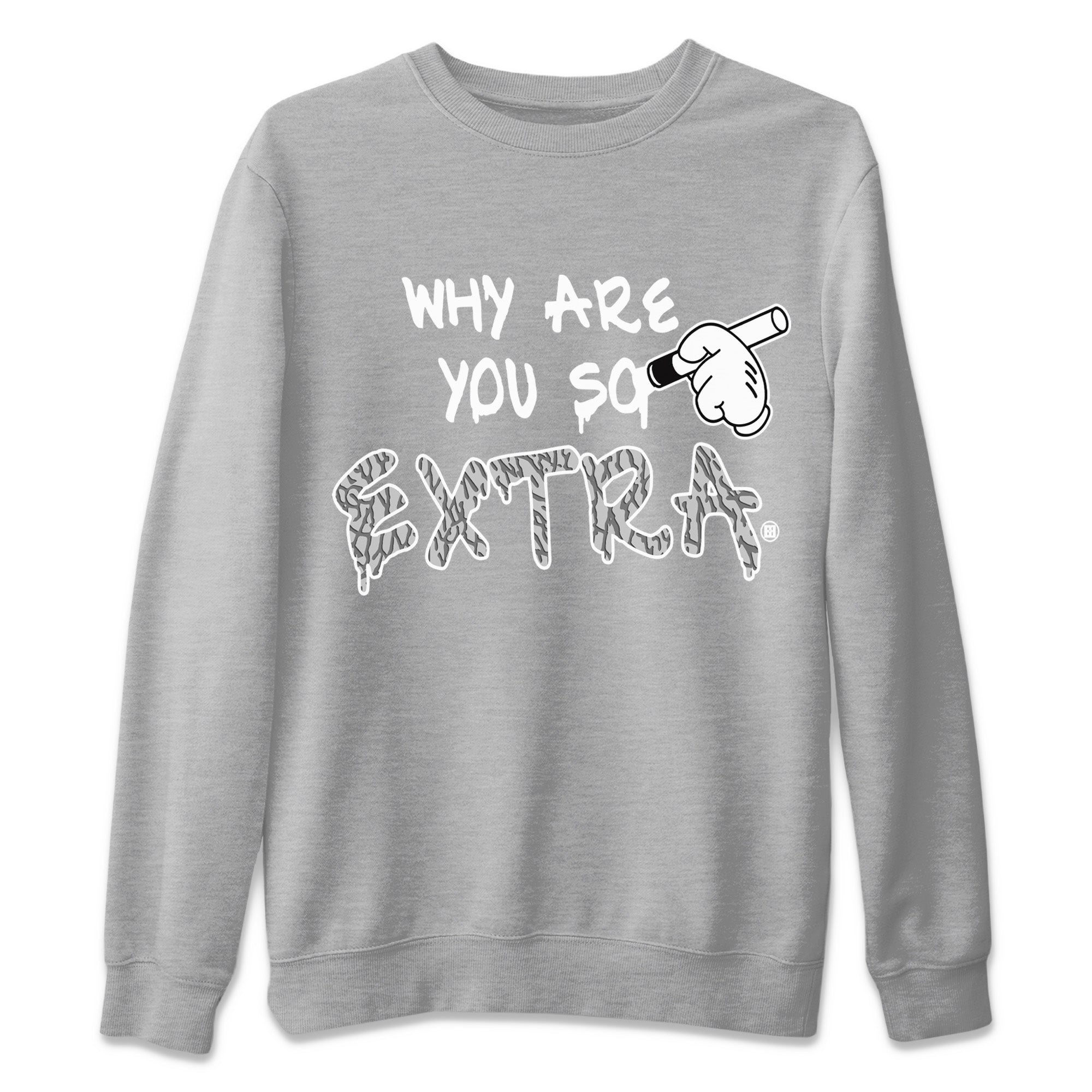 Why Are You So Extra Unisex Sweater – Air Jordan 1 White Cement, Sneakers Matching Sweater