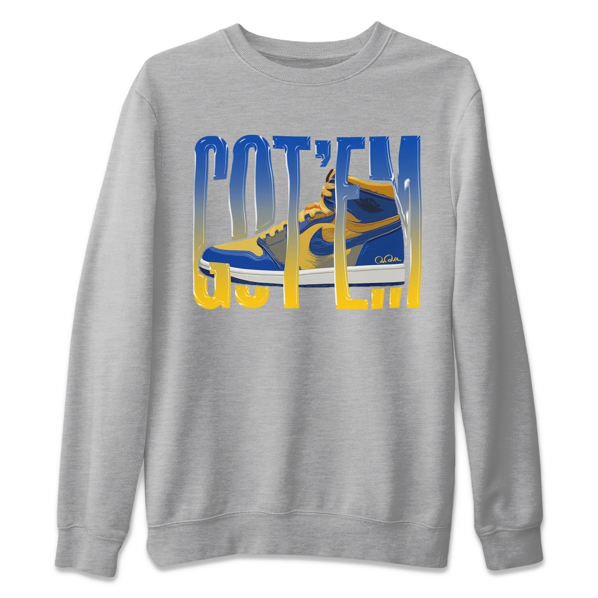 Wiggling Gotem Unisex Sweater – Air Jordan 1 Game Royal Varsity Maize, Sneakers Matching Sweater