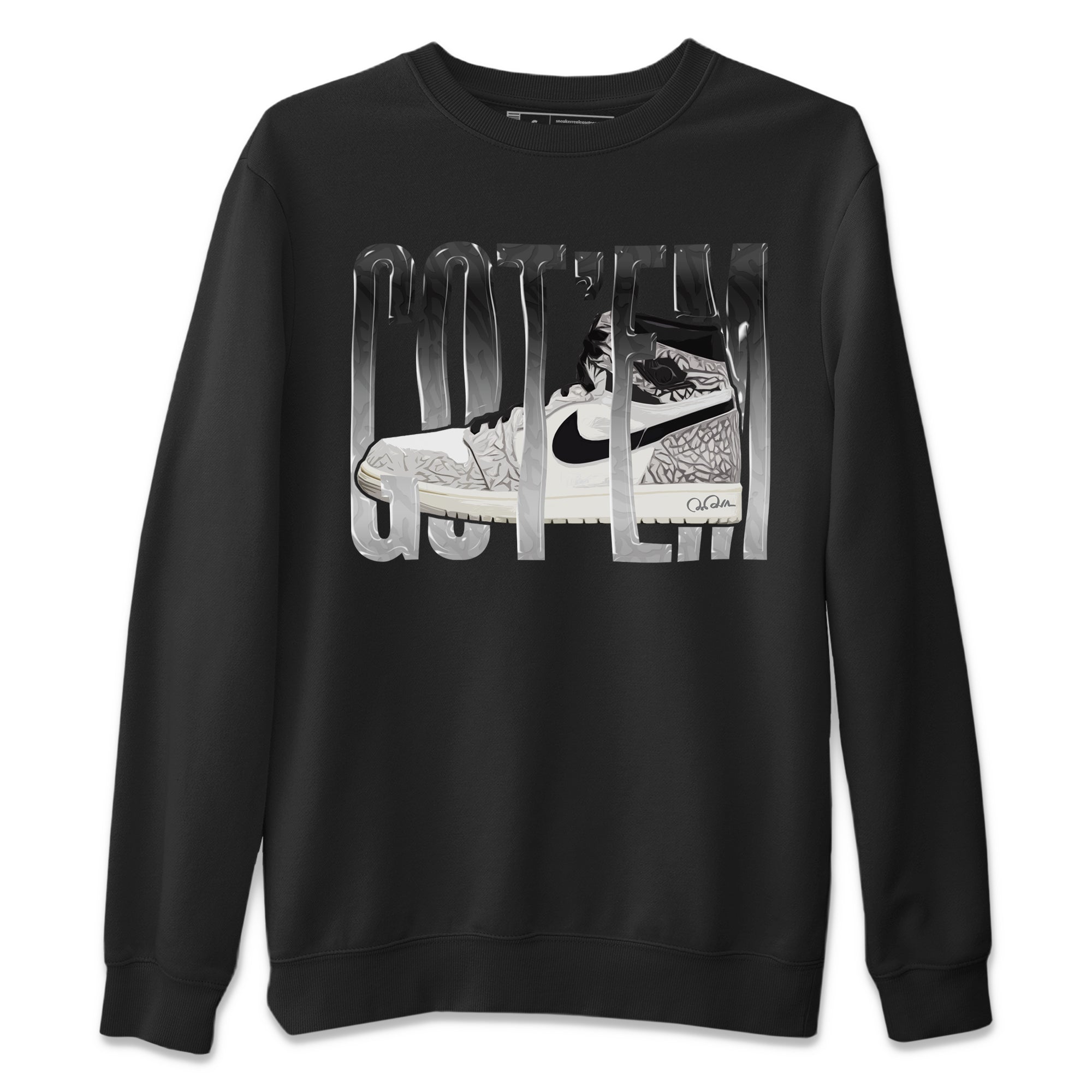 Wiggling Gotem Unisex Sweater – Air Jordan 1 High White Cement, Sneakers Matching Sweater
