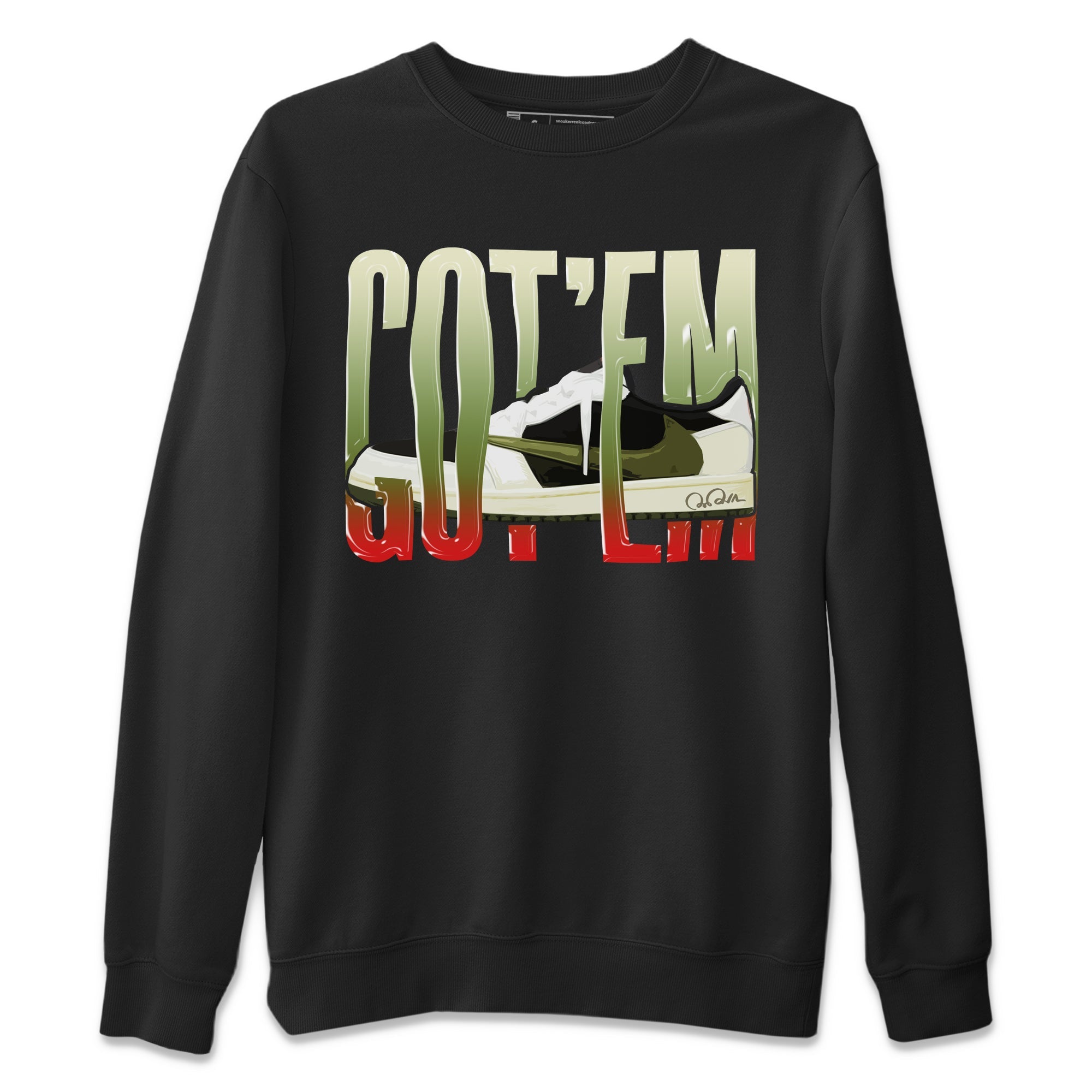 Wiggling Gotem Unisex Sweater – Air Jordan 1 Travis Scott Olive, Sneakers Matching Sweater
