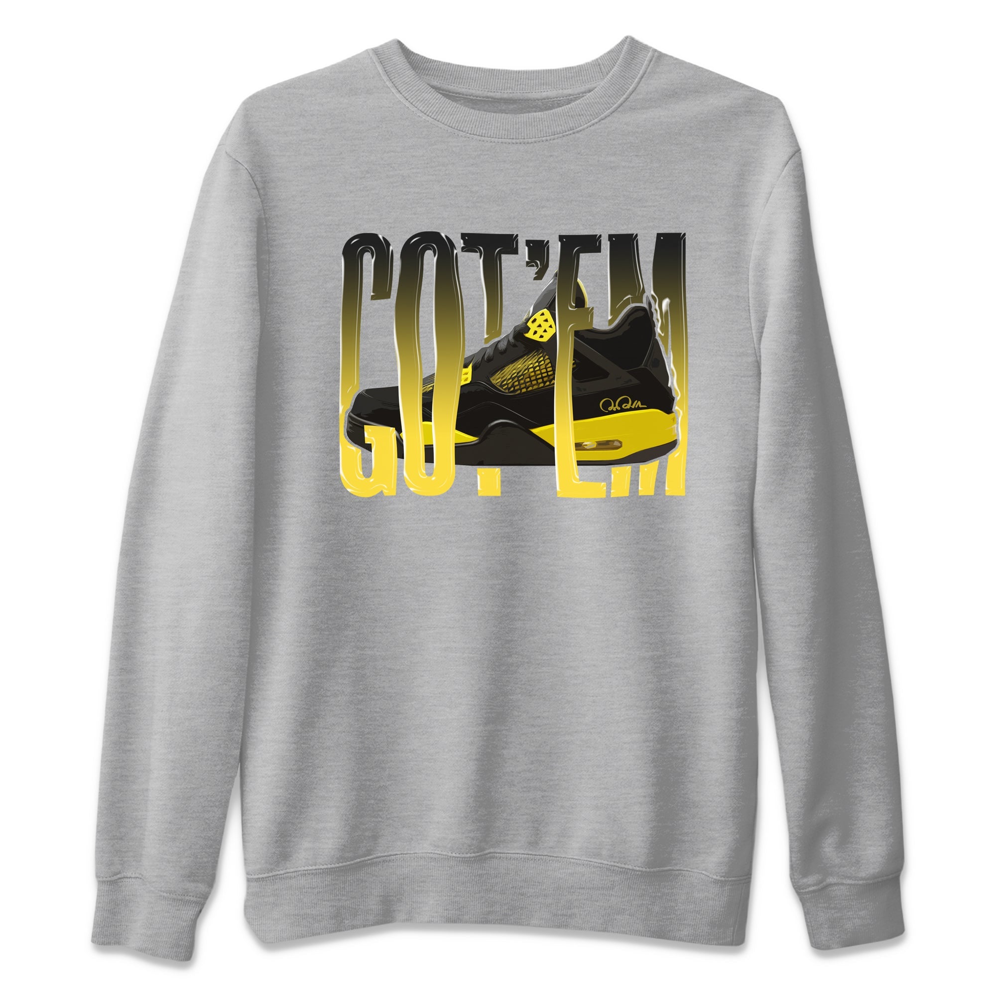 Wiggling gotem Unisex Sweater – Air Jordan 4 Thunder, Sneakers Matching Sweater