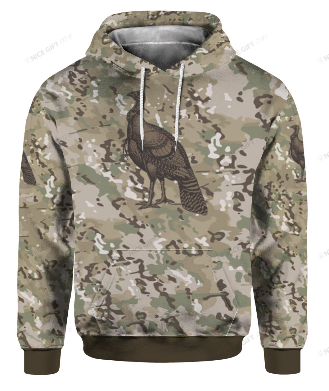 Wild Turkey Camouflage 3D Hoodie Gift For Fans