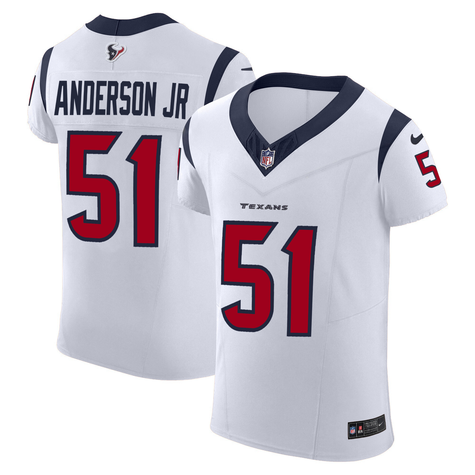 Will Anderson Jr. Men's Houston Texans Vapor Elite White Jersey - All Stitched 