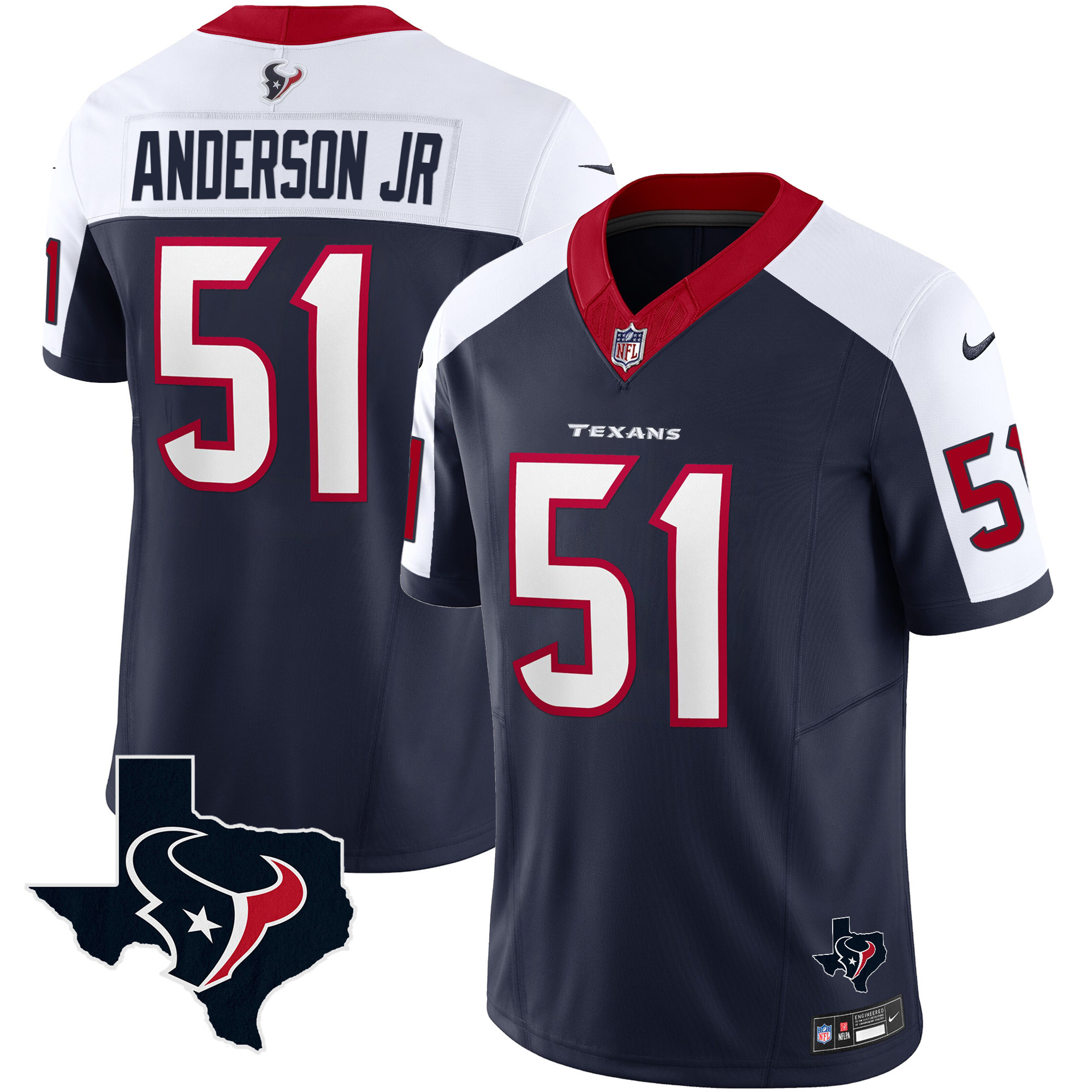Will Anderson Jr. Men's Houston Texans Vapor Limited Alternate Jersey - All Stitched 