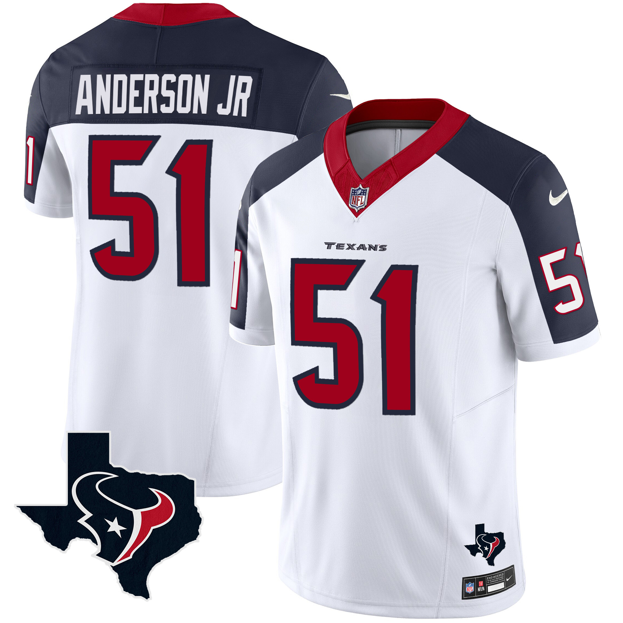 Will Anderson Jr. Men's Houston Texans Vapor Limited Inverted Jersey - All Stitched 