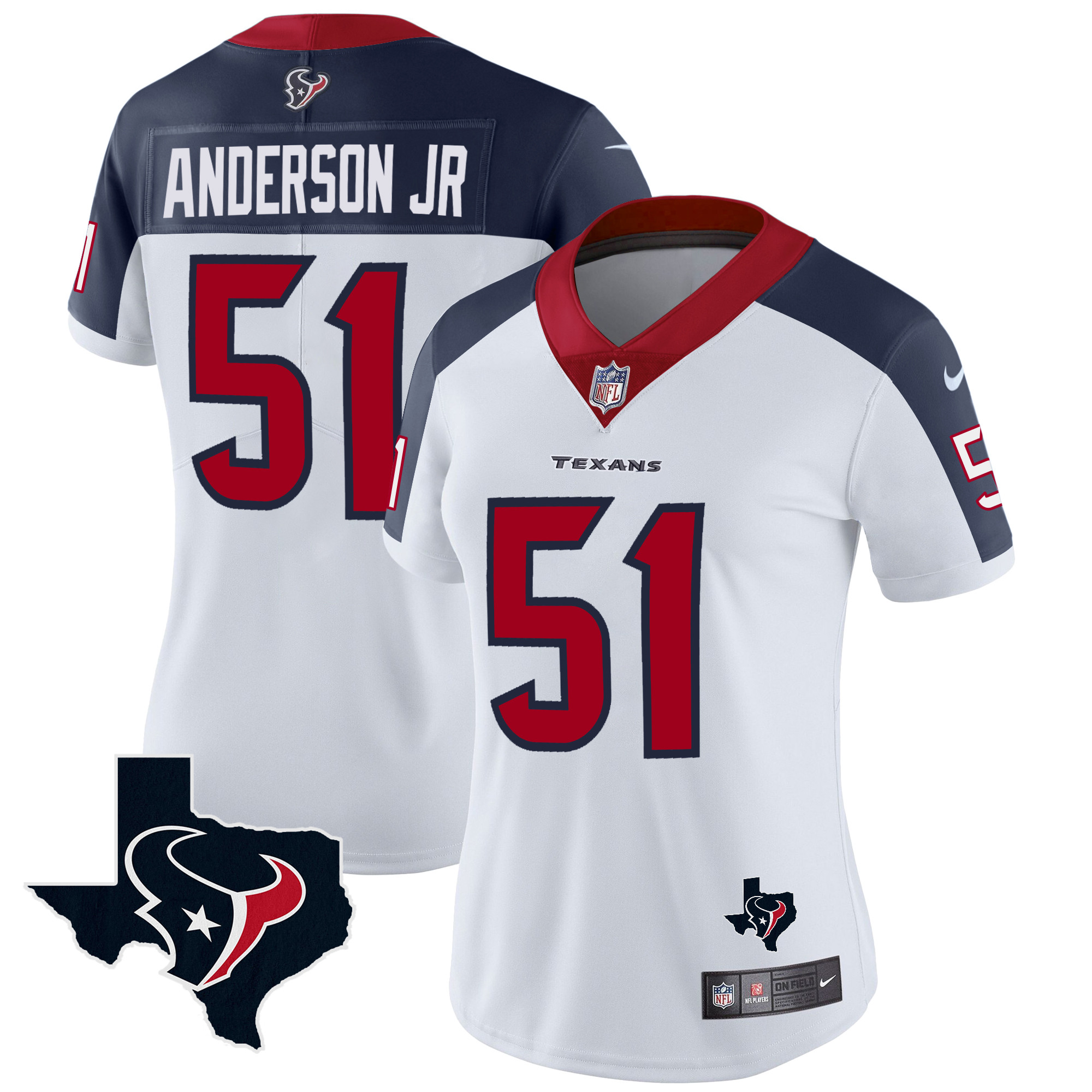 Will Anderson Jr. Women's Houston Texans Vapor Limited Inverted Jersey - All Stitched 