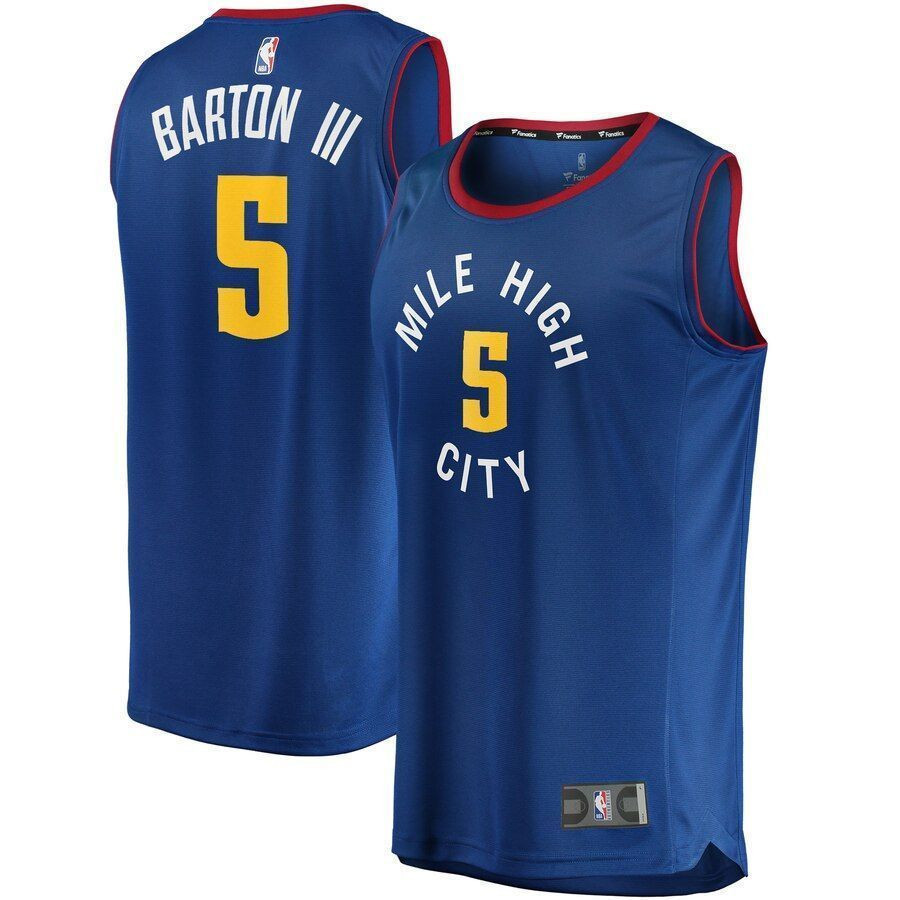 Will Barton Denver Nuggets Fast Break Player Jersey – Statement Edition – Blue