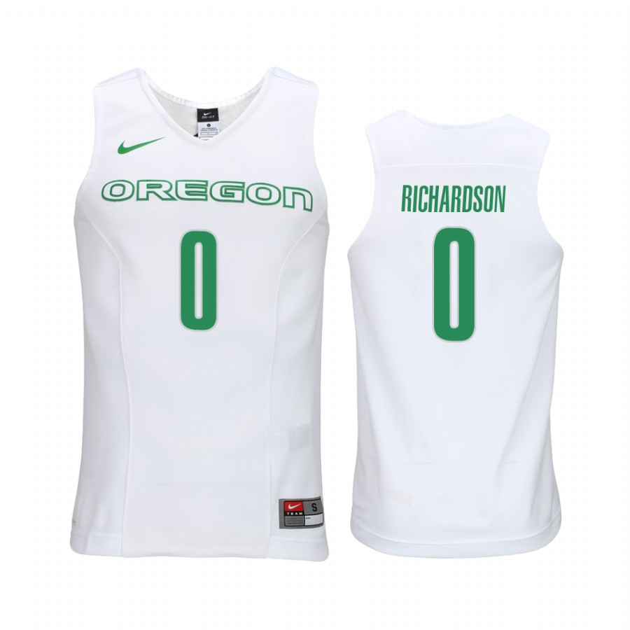 Will Richardson Oregon Ducks #0 Elite Performance College Jersey - White