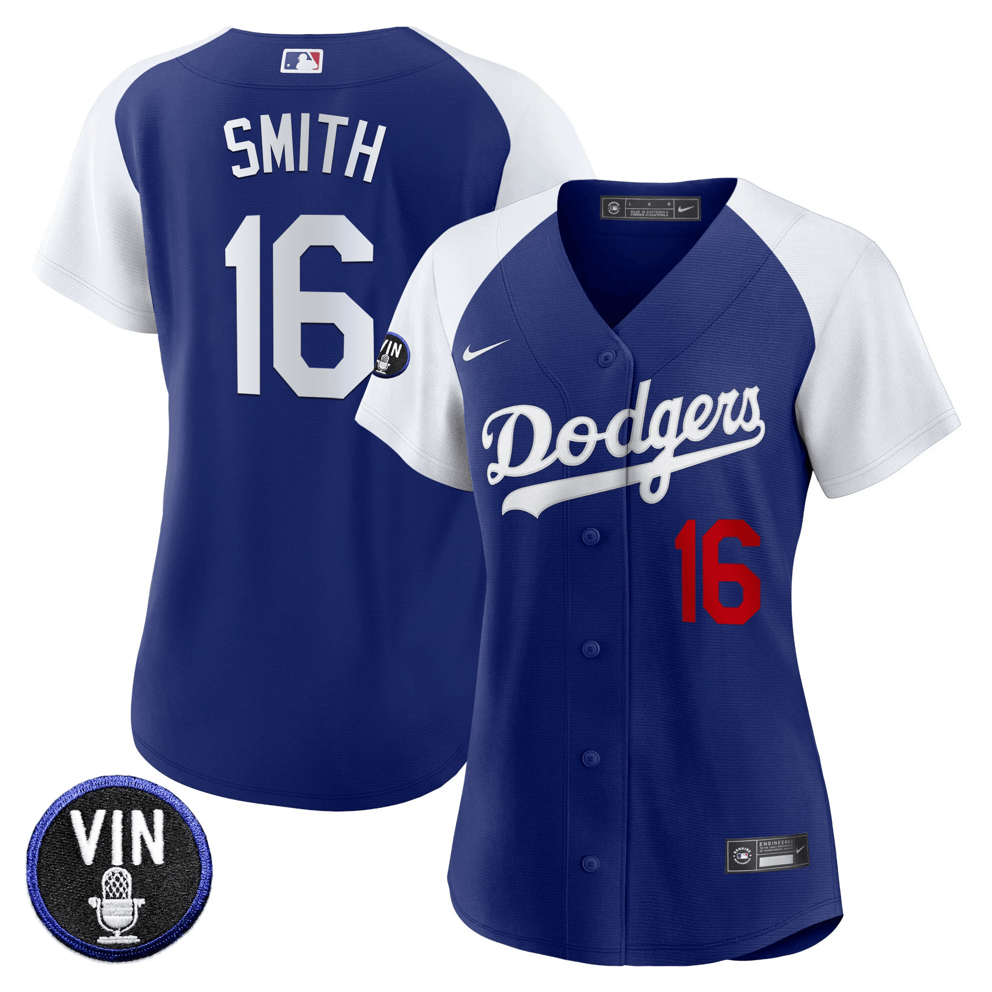 Will Smith Women's Los Angeles Dodgers Vin Scully Patch Alternate Royal Jersey - All Stitched
