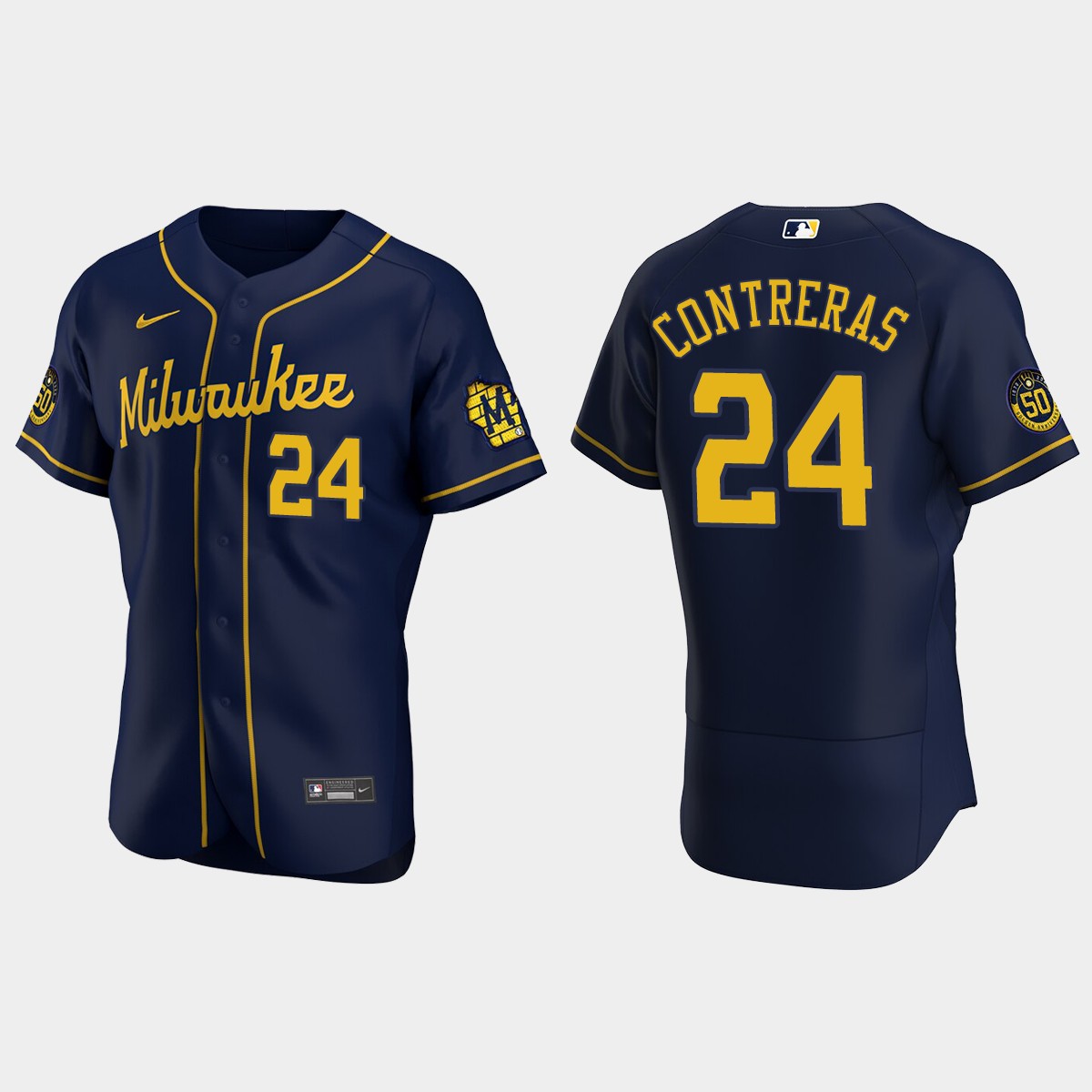 William Contreras Milwaukee Brewers Alternate Jersey - Navy