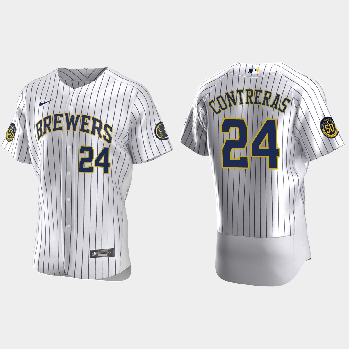 William Contreras Milwaukee Brewers Home Jersey - White