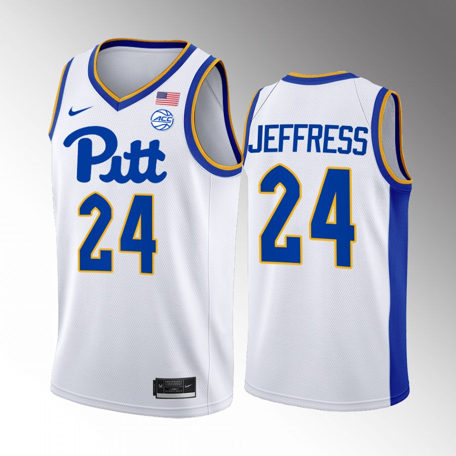 William Jeffress Pitt Panthers White Jersey 2022-23 College Home