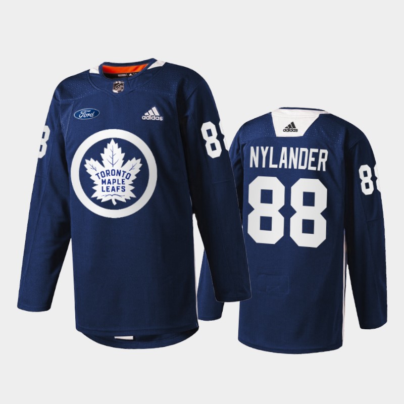 William Nylander #88 Toronto Maple Leafs Primary Logo Navy Warm Up Jersey