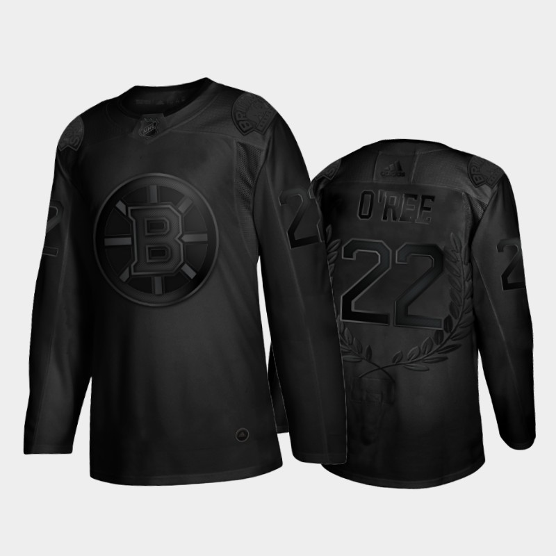 Willie O'Ree #22 Bruins Awards Limited Black Jersey Retired Number