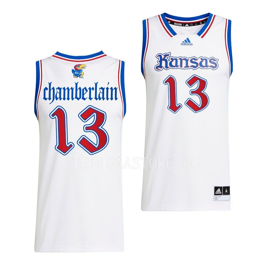 Wilt Chamberlain Kansas Jayhawks #13 White Swingman Jersey