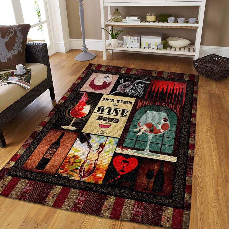 Wine Lady Rectangle Rug