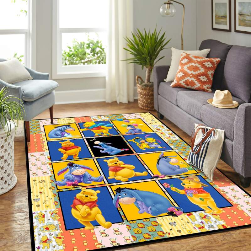 Winnie The Pooh And Eeyore Carpet Floor Area Rectangle Rug