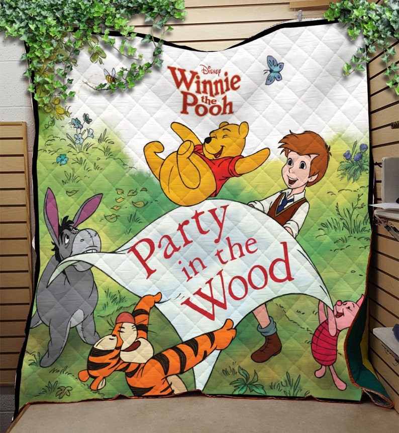Winnie The Pooh and Friends Fleece Blanket, Disney Pooh Bear Blanket, Tiger and Pooh, Piglet Friends