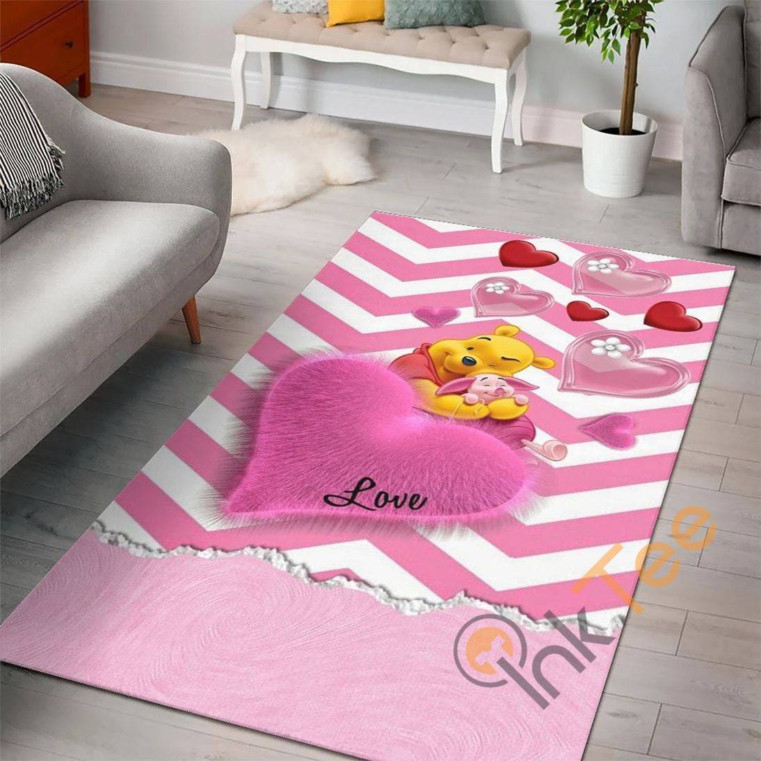 Winnie The Pooh Disney Movies Bedroom Lover Floor Decor Gift For Rectangle Rug