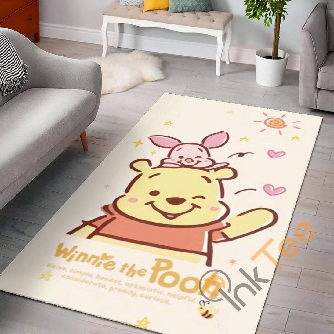 Winnie The Pooh Disney Movies Bedroom Lover Rectangle Rug