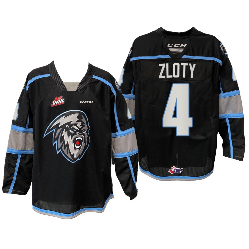 Winnipeg Ice Benjamin Zloty #4 WHL Black Jersey