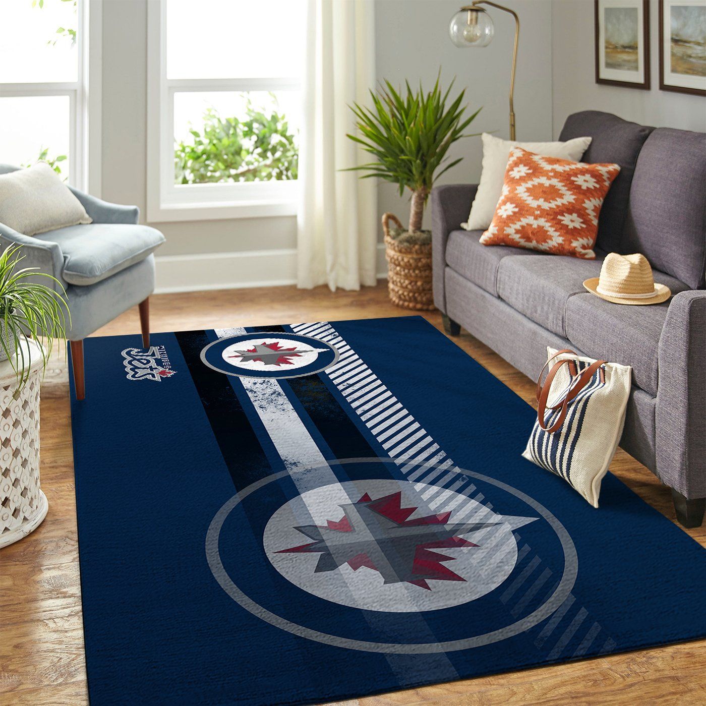 Winnipeg Jets Living Room Area Rectangle Rug
