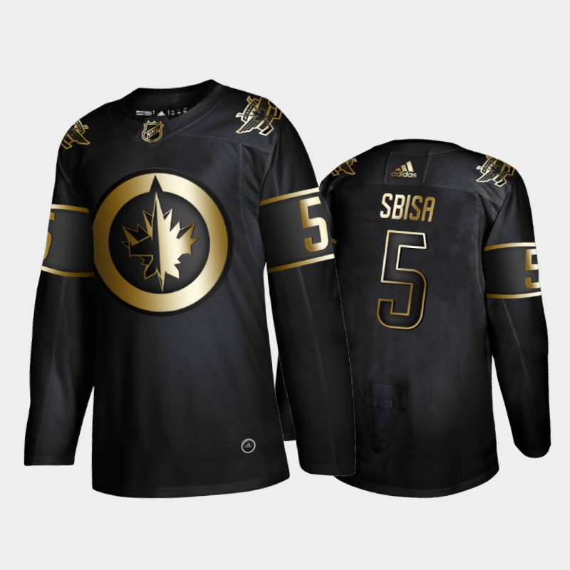 Winnipeg Jets Luca Sbisa #5 Golden Edition Black Jersey