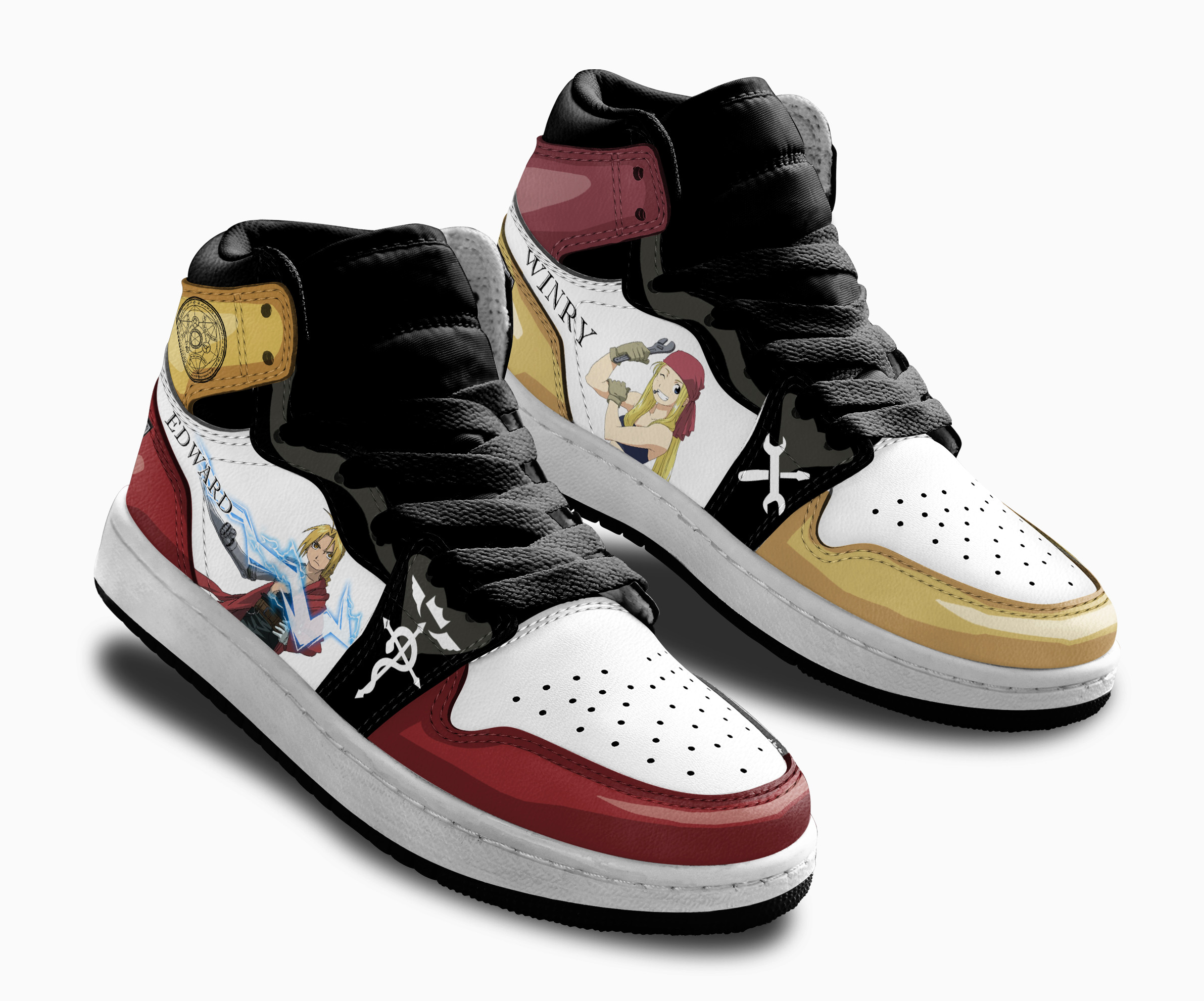 Winry and Edward Kids Sneakers Custom Fullmetal Alchemist Shoes For Kids