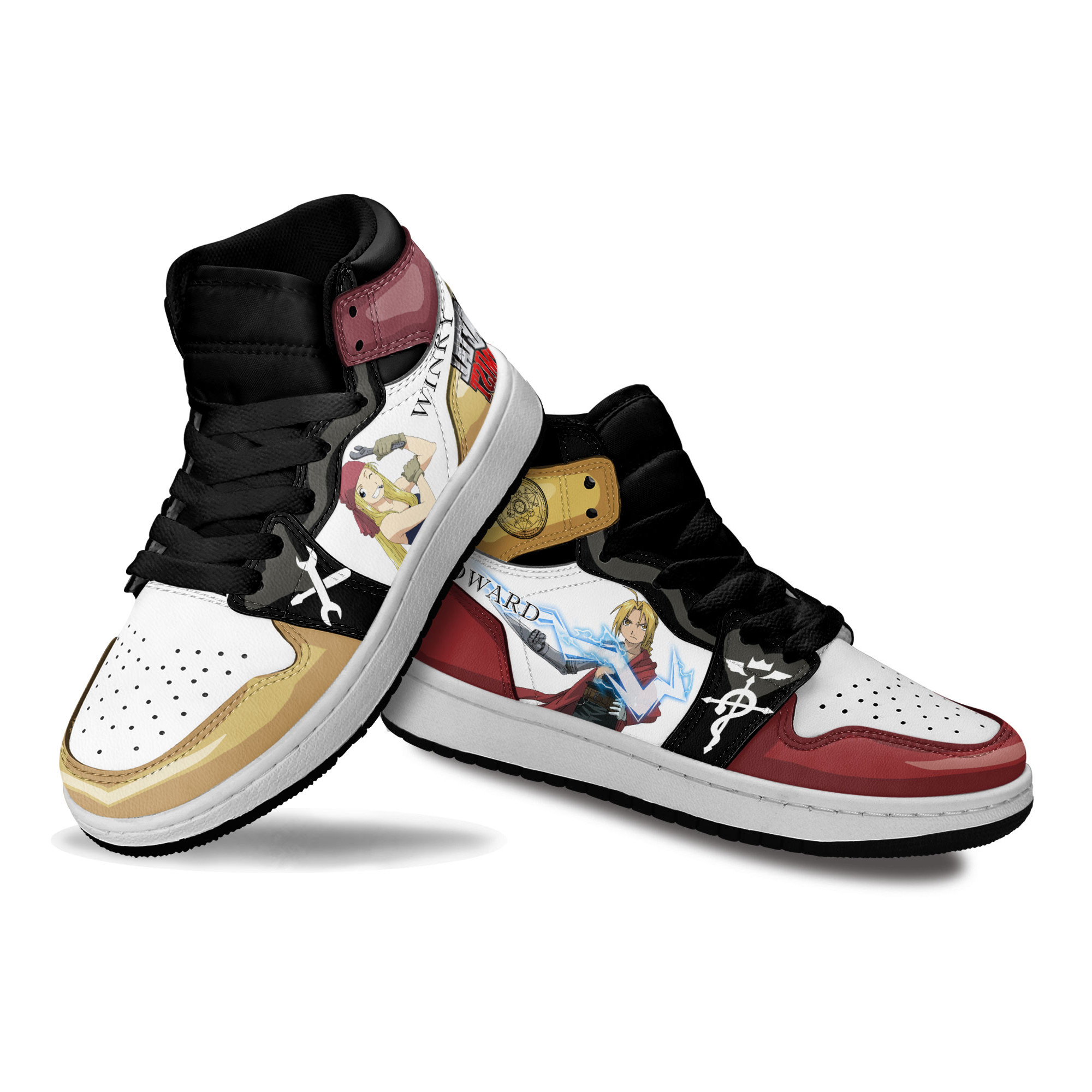 Winry and Edward Kids Sneakers Custom Fullmetal Alchemist Shoes For Kids