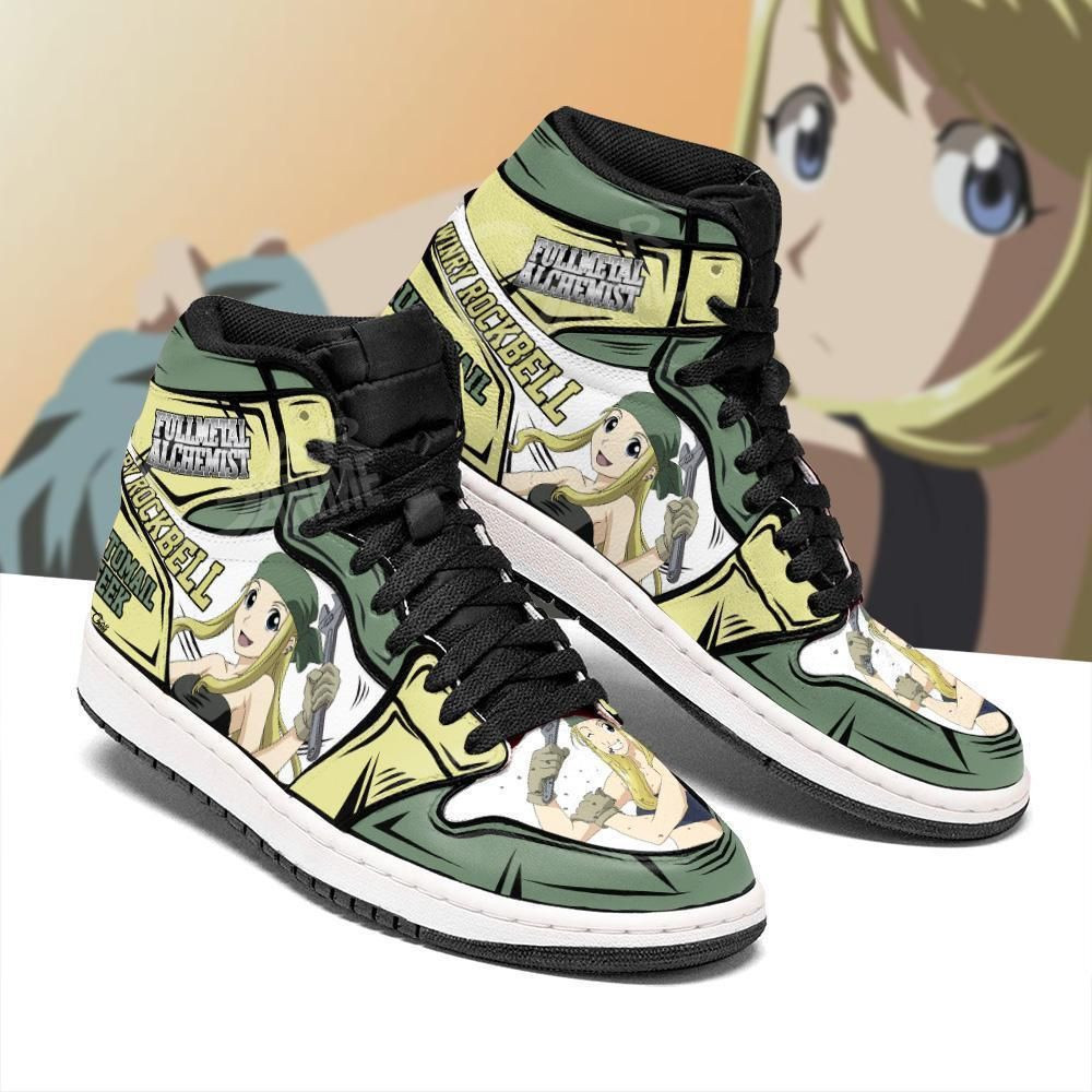 Winry Rockbell Fullmetal Alchemist Anime 1 High Top Air Jordan Sneaker, Air Jordan Hightop