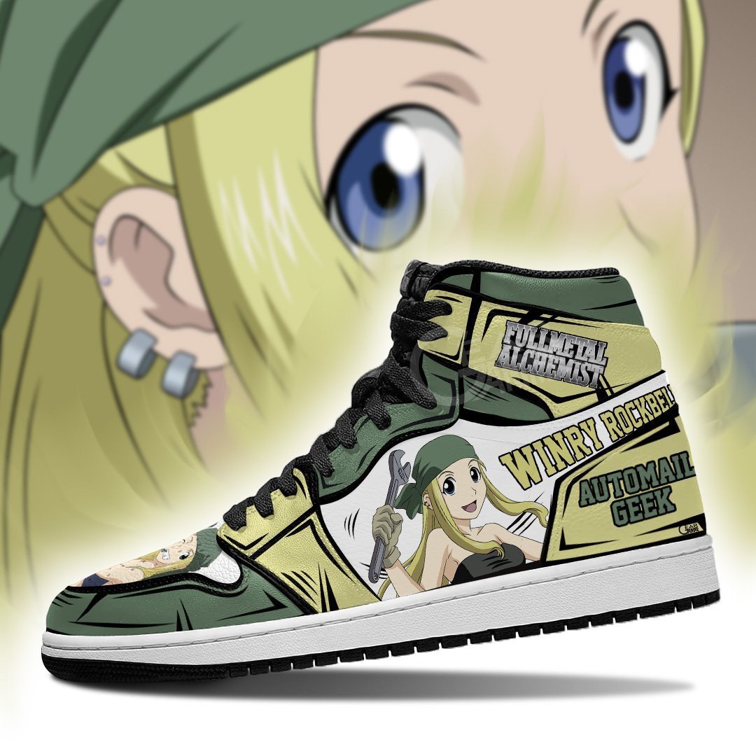 Winry Rockbell Fullmetal Alchemist JD1s Sneakers Anime Shoes, Air Jordan Hightop