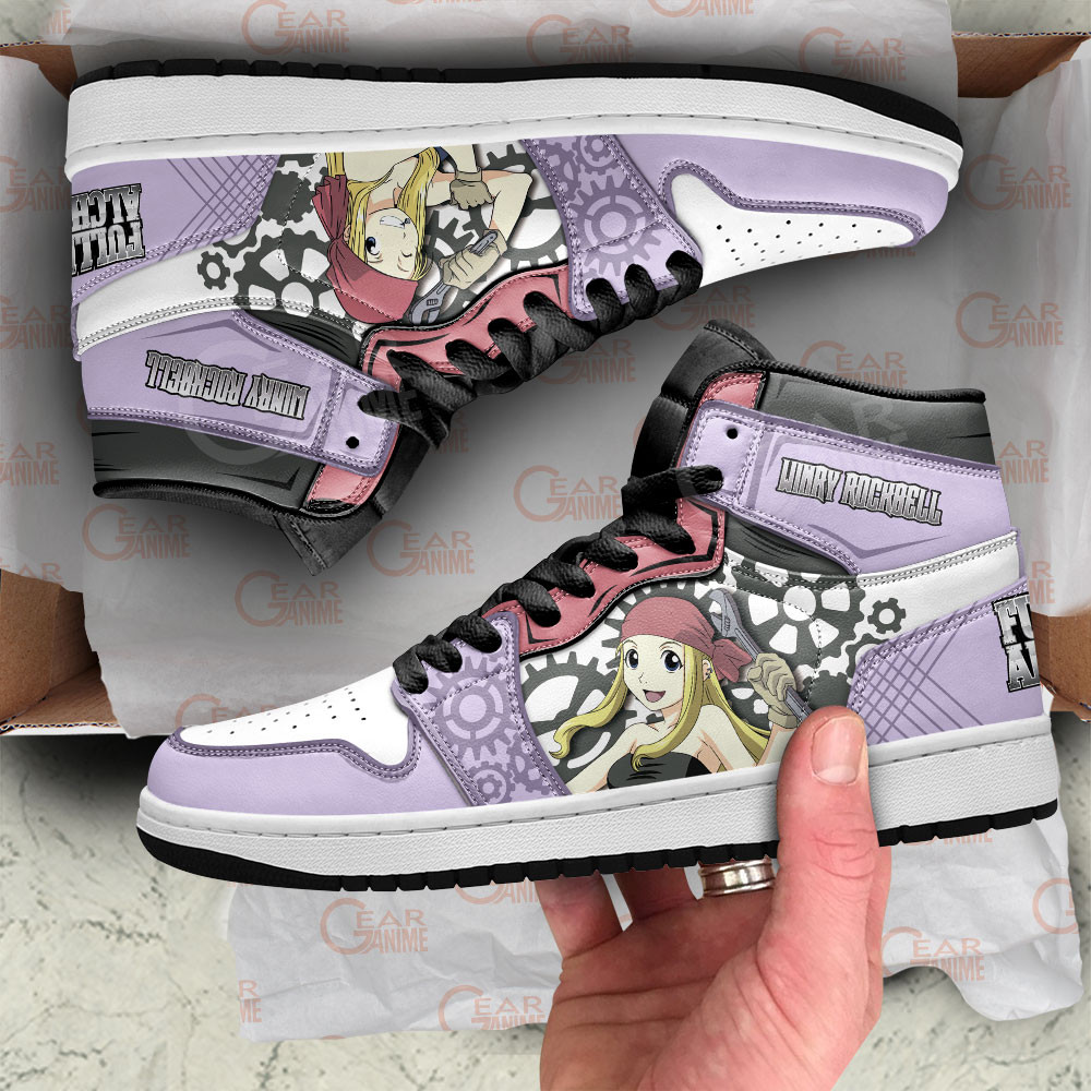 Winry Rockbell JD1s Sneakers Fullmetal Alchemist Anime Shoes, Air Jordan Hightop